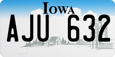IA license plate AJU632