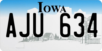 IA license plate AJU634