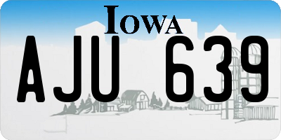 IA license plate AJU639