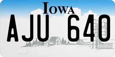IA license plate AJU640