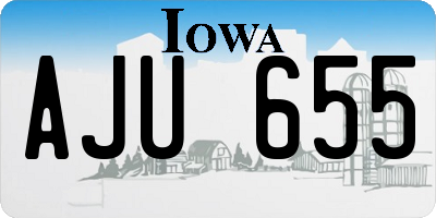 IA license plate AJU655
