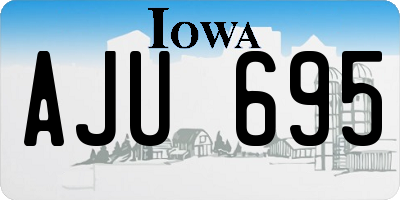 IA license plate AJU695
