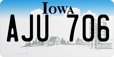 IA license plate AJU706