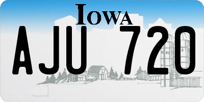 IA license plate AJU720