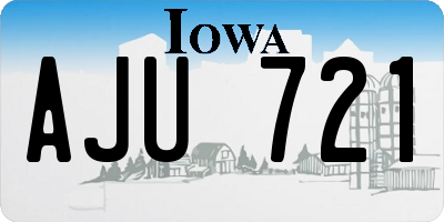 IA license plate AJU721