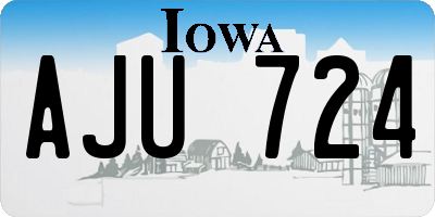 IA license plate AJU724