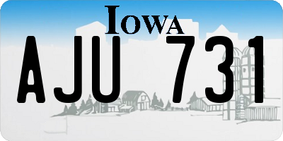 IA license plate AJU731