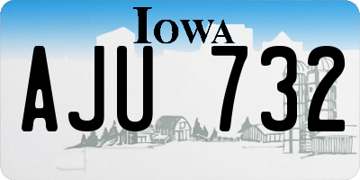 IA license plate AJU732