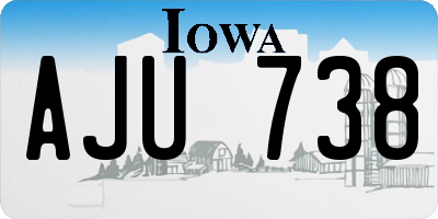 IA license plate AJU738