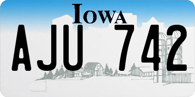 IA license plate AJU742