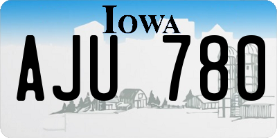 IA license plate AJU780