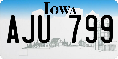 IA license plate AJU799