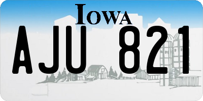 IA license plate AJU821