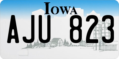 IA license plate AJU823