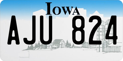 IA license plate AJU824