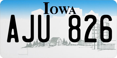 IA license plate AJU826