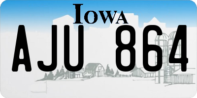 IA license plate AJU864