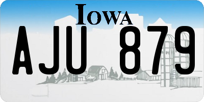IA license plate AJU879