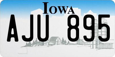 IA license plate AJU895