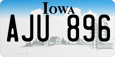 IA license plate AJU896