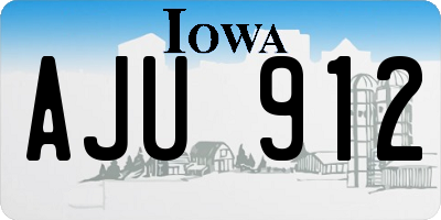 IA license plate AJU912