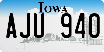 IA license plate AJU940