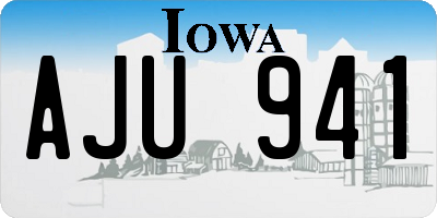 IA license plate AJU941