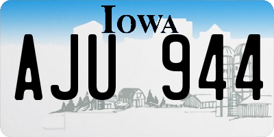 IA license plate AJU944