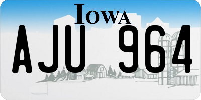 IA license plate AJU964