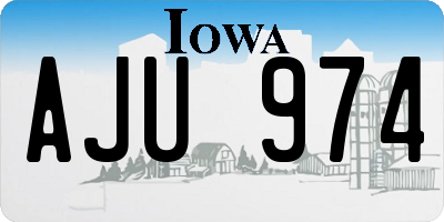 IA license plate AJU974