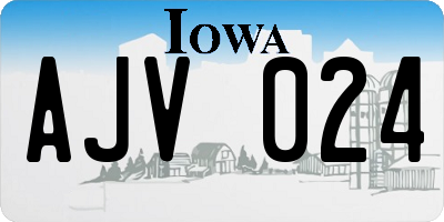 IA license plate AJV024