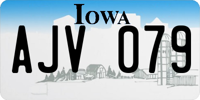 IA license plate AJV079