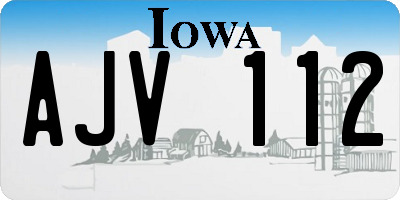 IA license plate AJV112