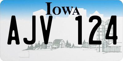 IA license plate AJV124