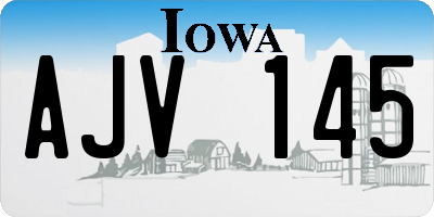 IA license plate AJV145