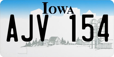 IA license plate AJV154