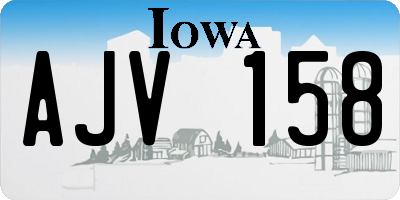 IA license plate AJV158