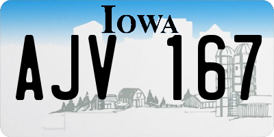 IA license plate AJV167