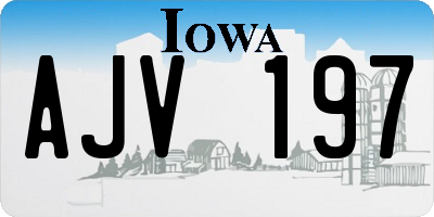 IA license plate AJV197