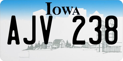 IA license plate AJV238