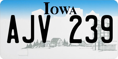 IA license plate AJV239