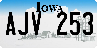 IA license plate AJV253