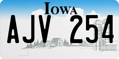 IA license plate AJV254