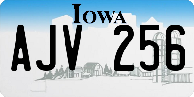 IA license plate AJV256