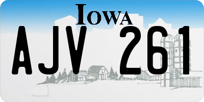 IA license plate AJV261