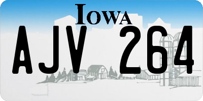 IA license plate AJV264