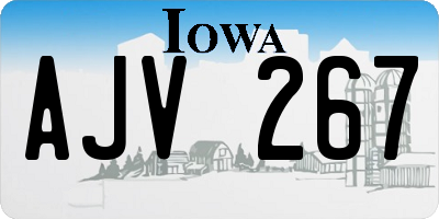 IA license plate AJV267
