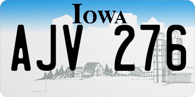 IA license plate AJV276