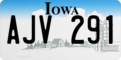 IA license plate AJV291