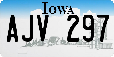IA license plate AJV297